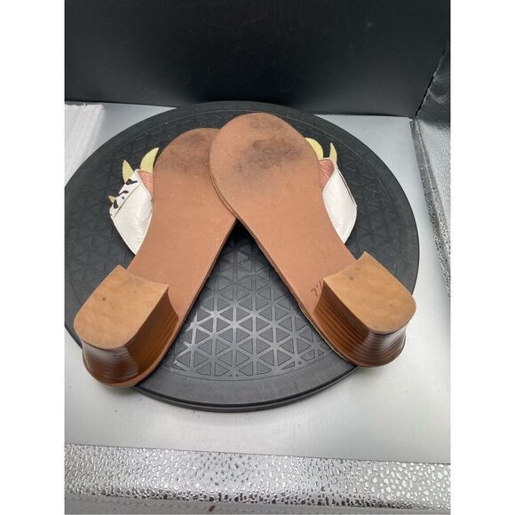 Vintage BOB BAKER Rare Retro Palm Tree Thong Leather Sandal Women’s Sz 7.5AA Y2K - Picture 9 of 11